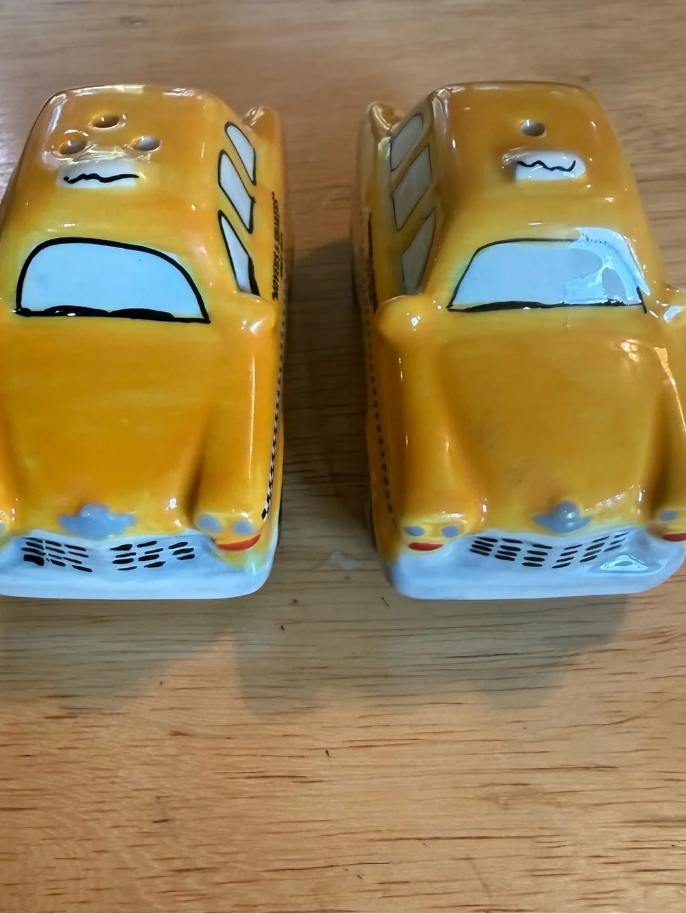 Yellow taxi cab salt & pepper shakers by Pier 1 EUC